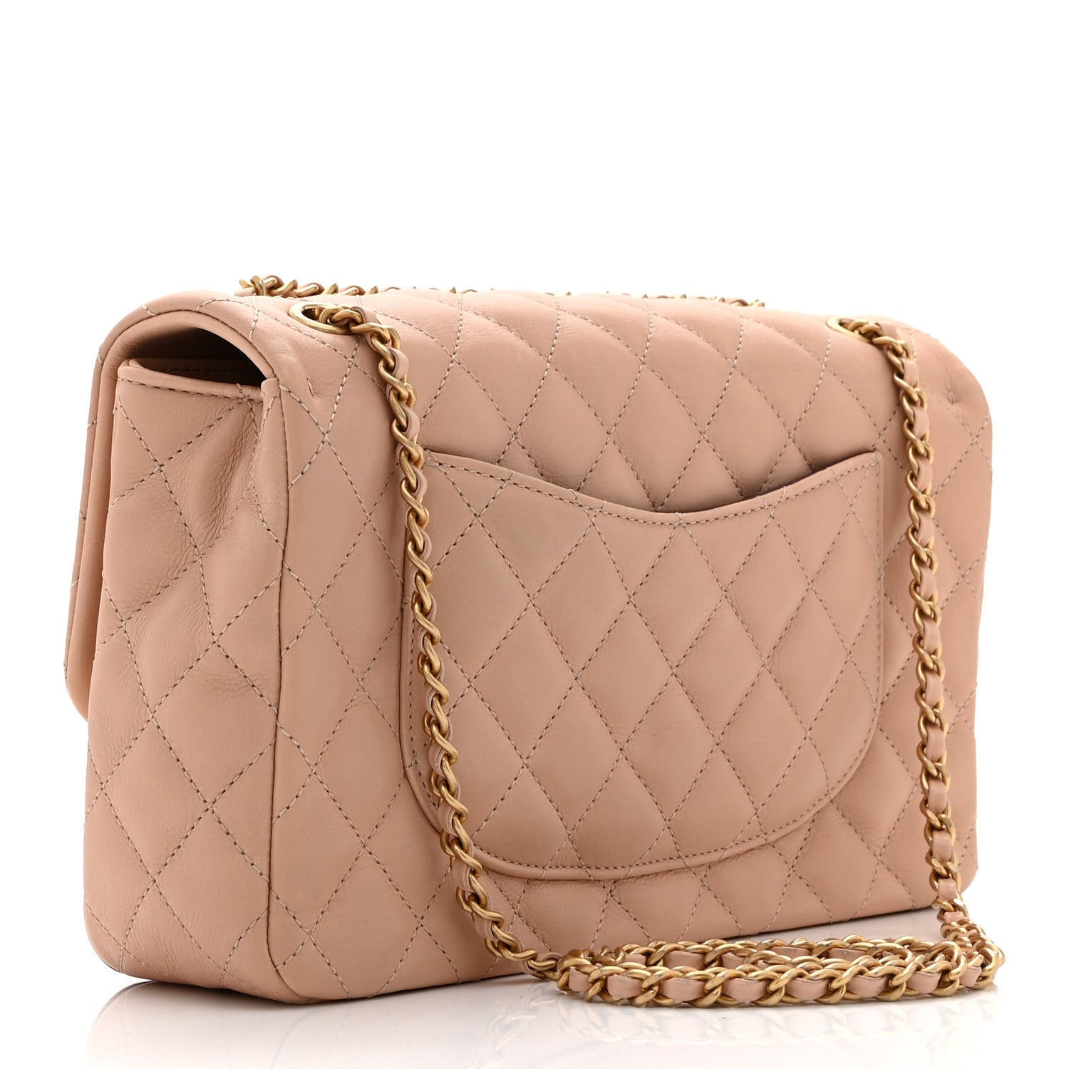 Chanel Calfskin Quilted Rock The Corner Flap Beige 3 of 10