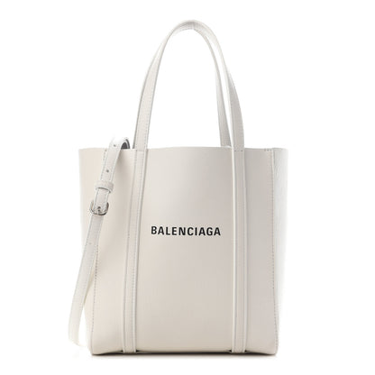 Balenciaga Smooth Calfskin Double Sided XXS Everyday Tote White Light Black 1 of 8