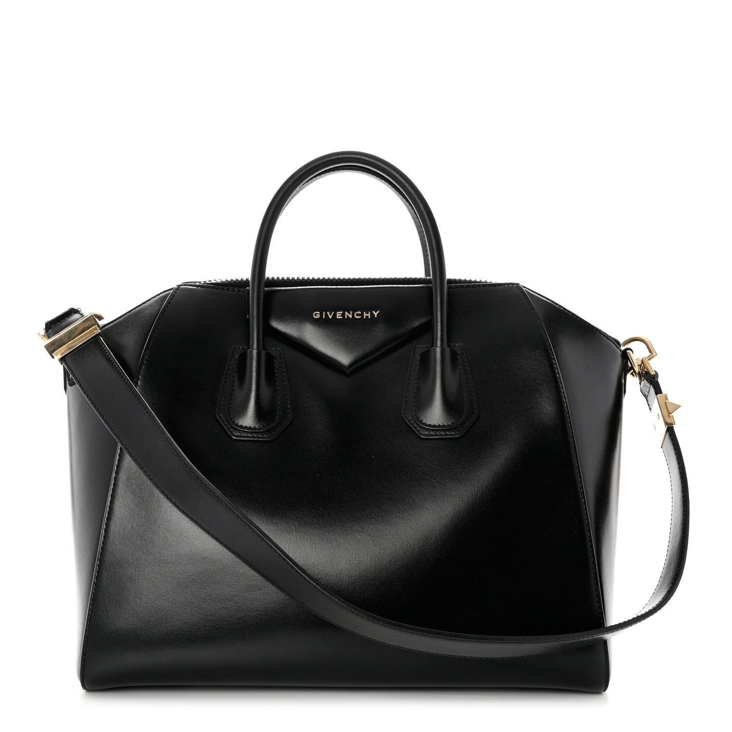 Givenchy Shiny Lord Calfskin Medium Antigona Black 1 of 10