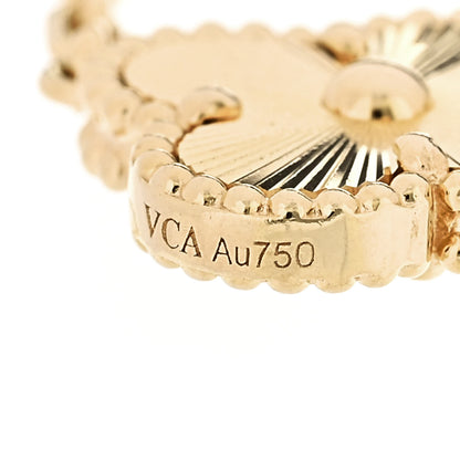 Van Cleef & Arpels 18K Yellow Gold 5 Motifs Guilloche Vintage Alhambra Bracelet 4 of 6