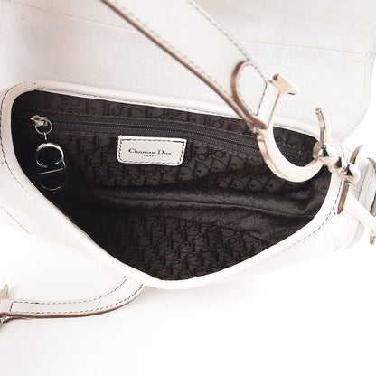 Christian Dior Calfskin Saddle Bag White 5 of 18