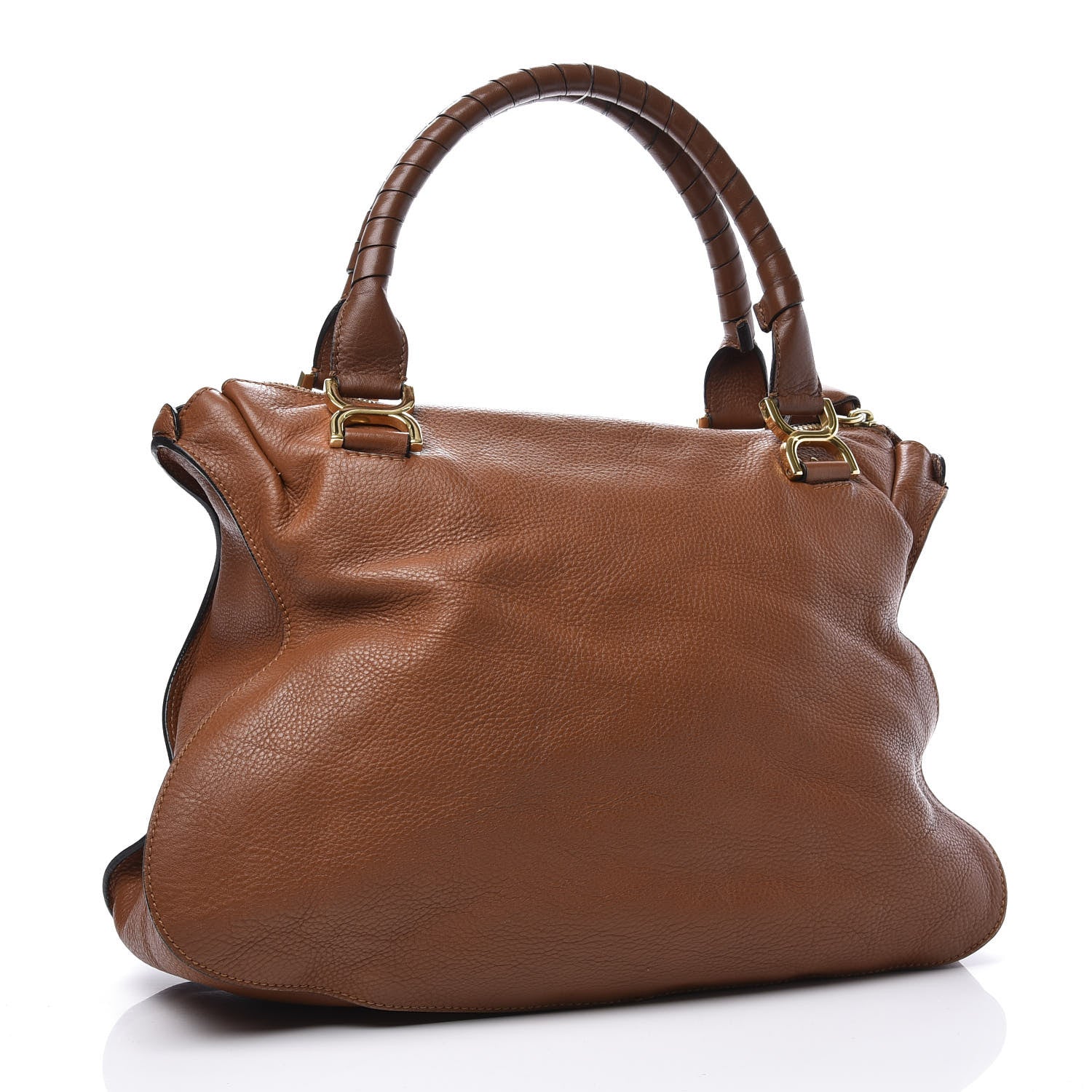 Chloe Calfskin Large Marcie Satchel Tan 2 of 9