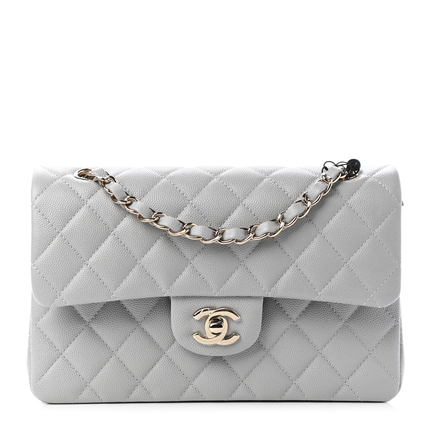 Chanel Caviar Quilted Small Double Flap Grey 1 of 10