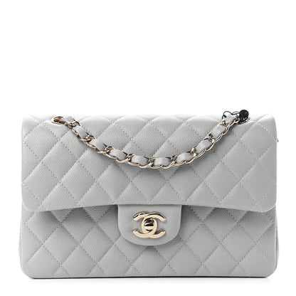 Chanel Caviar Quilted Small Double Flap Grey 1 of 10