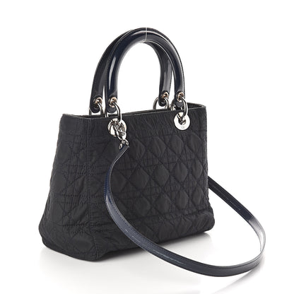 Christian Dior Nylon Cannage Medium Lady Dior Black 2 of 7