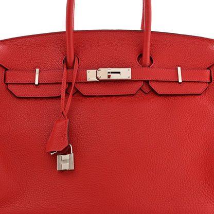 Hermes Togo BIRKIN 35 Rouge Casaque 8 of 16