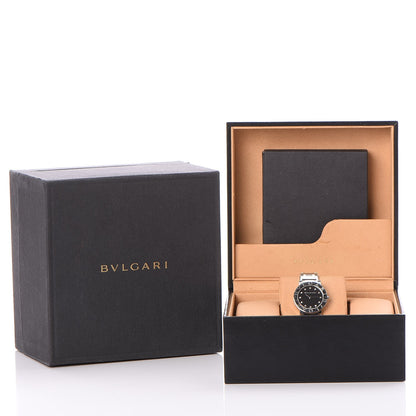 Bulgari Stainless Steel Diamond 26mm Quartz Watch Black 6 of 6