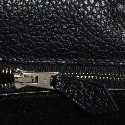 Hermes Taurillon Clemence Shoulder Kelly 40 Black 3 of 23