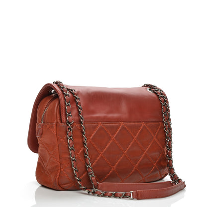 Chanel Iridescent Calfskin Medium In the Mix Flap Red 3 of 9