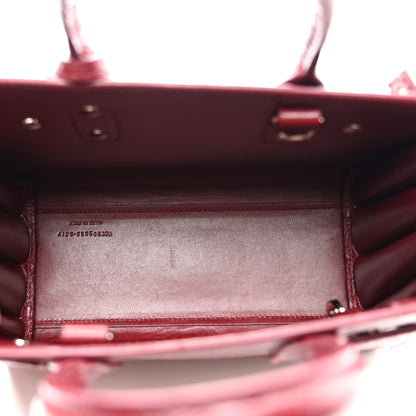 Saint Laurent Calfskin Crocodile Embossed Nano Sac De Jour Red 5 of 10