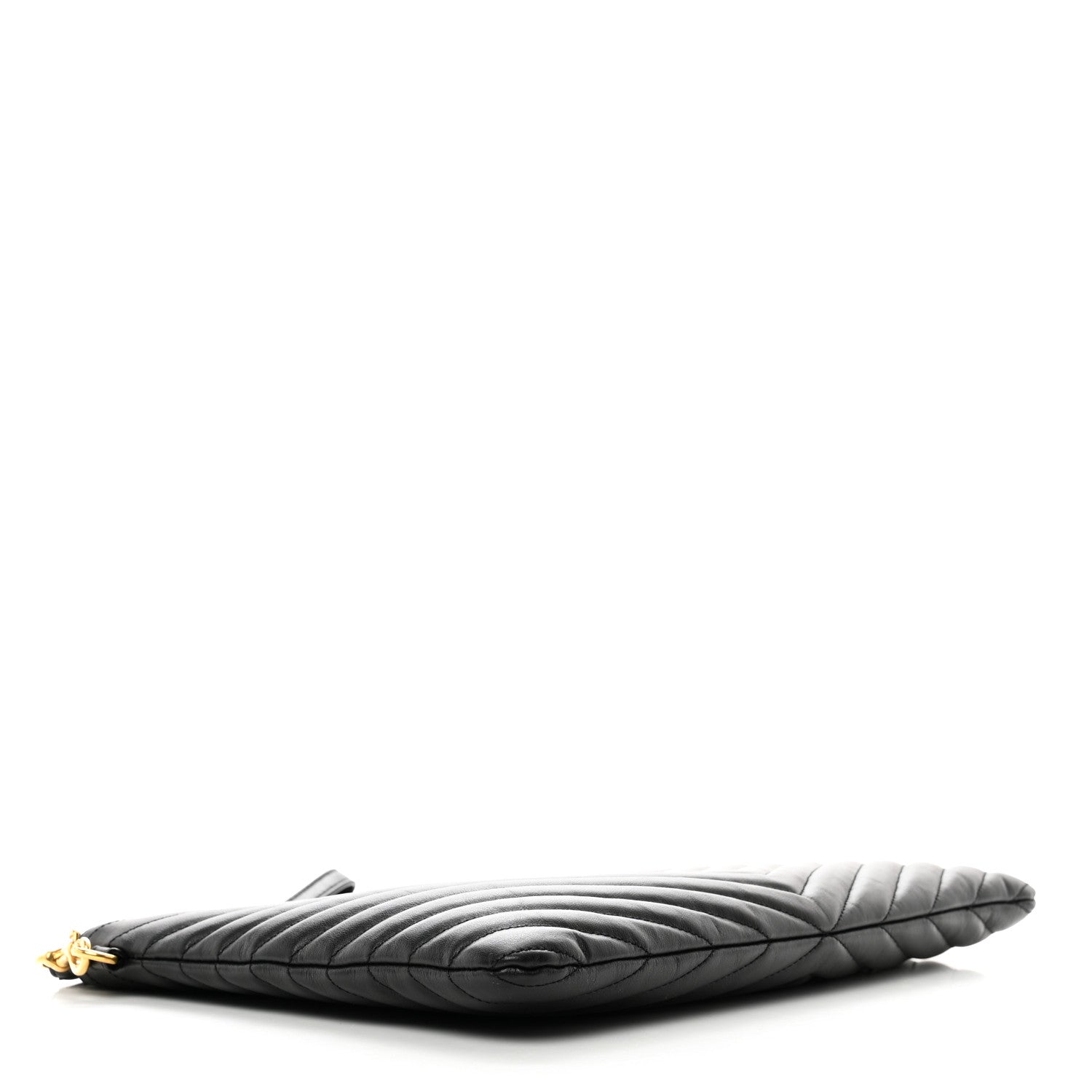 Saint Laurent Calfskin Matelasse Monogram Cassandre Tablet Pouch Black 4 of 7