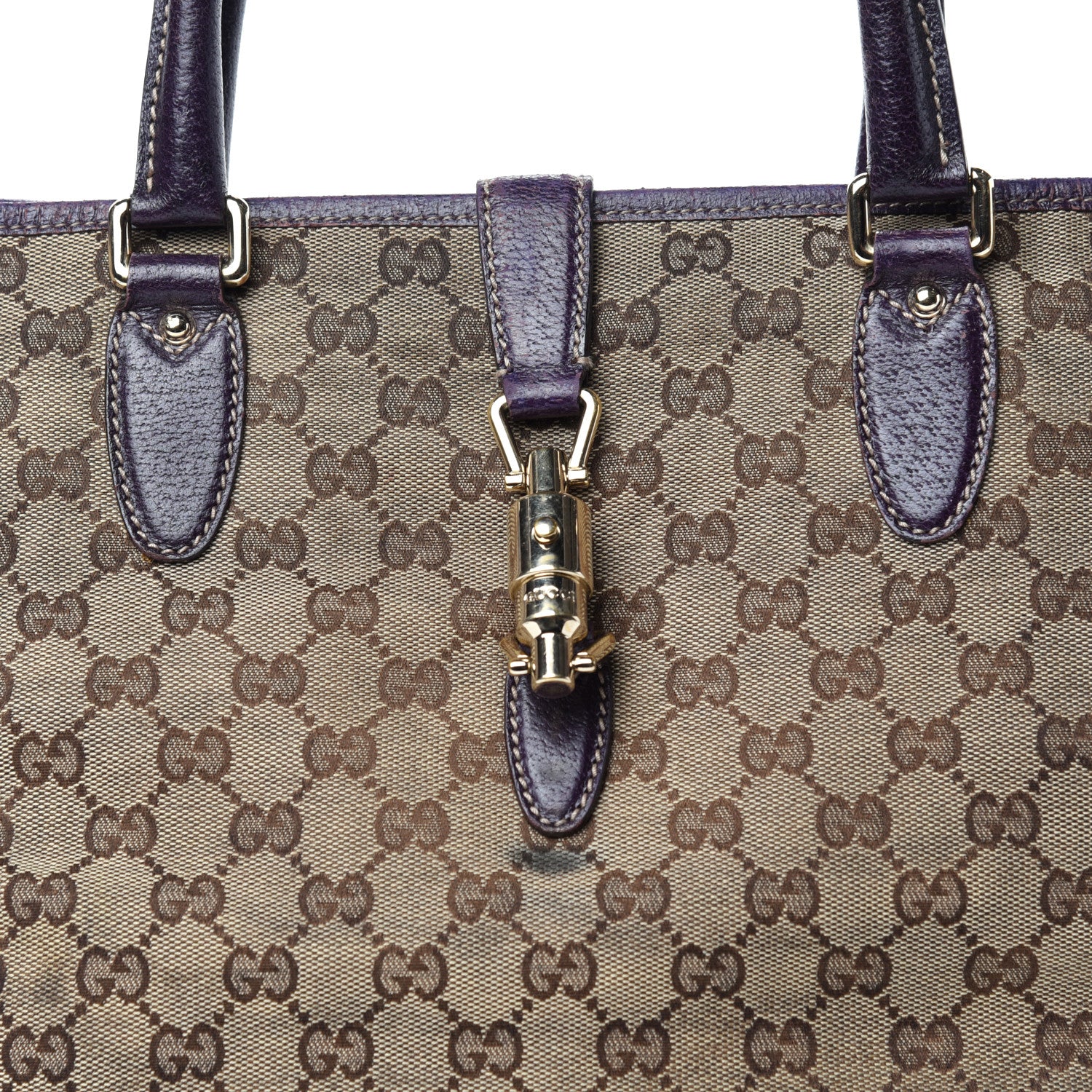 Gucci Monogram Piston Lock Tote Ebony 10 of 10