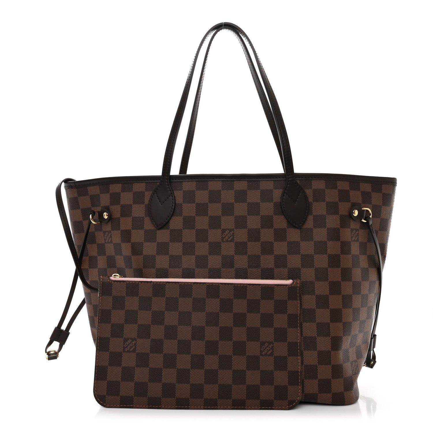 Louis Vuitton Damier Ebene Neo Neverfull MM Rose Ballerine 1 of 10