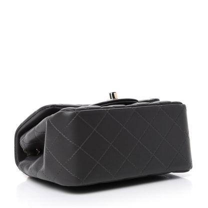 Chanel Lambskin Quilted Mini Square Flap Dark Grey 4 of 10