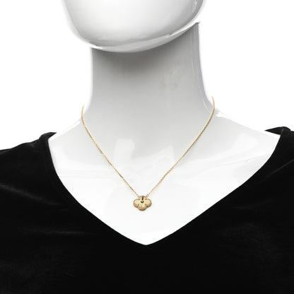 Van Cleef & Arpels 18K Yellow Gold Guilloche Vintage Alhambra Pendant Necklace 2 of 6