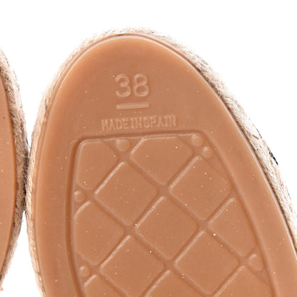 Chanel Lambskin CC Espadrilles 38 Beige Black 8 of 12