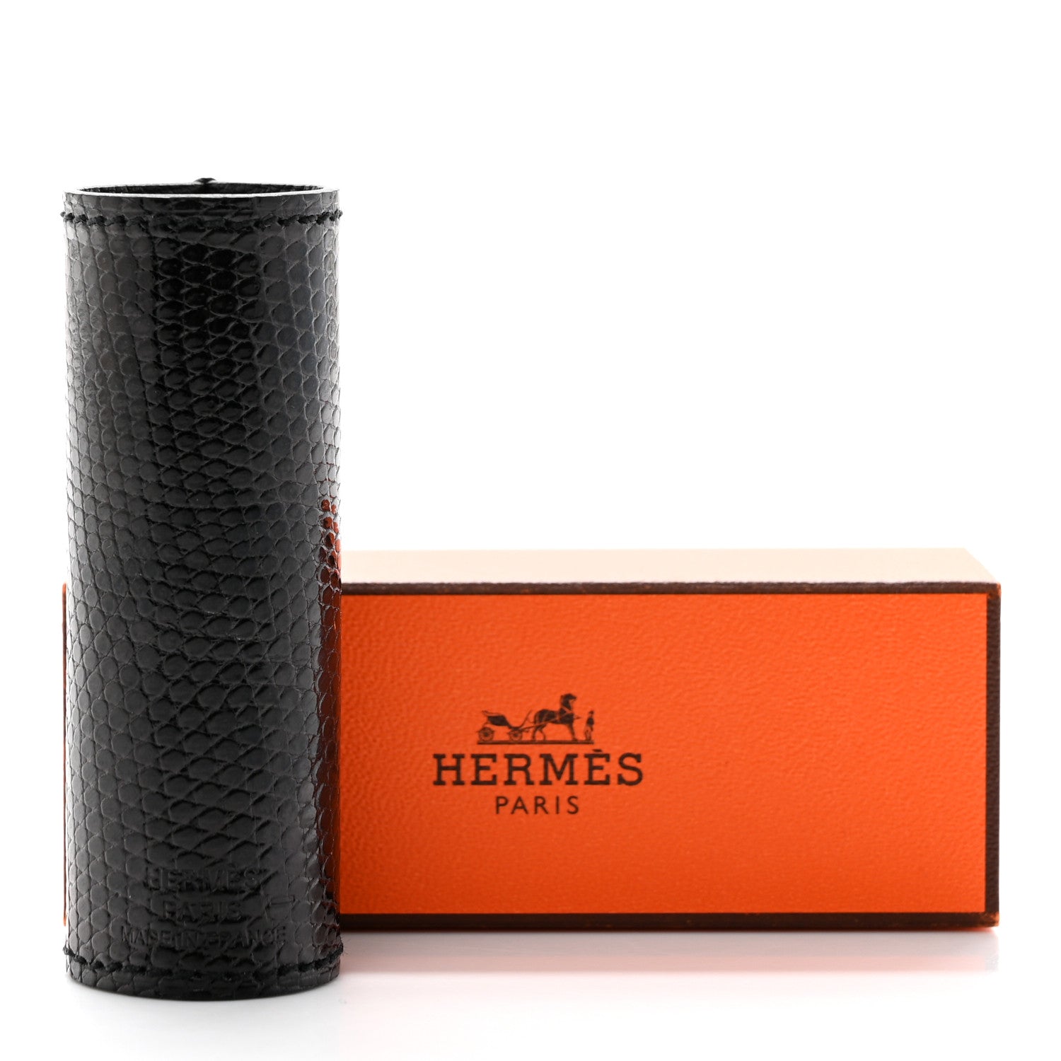 Hermes Lizard Lipstick Case Black 4 of 4