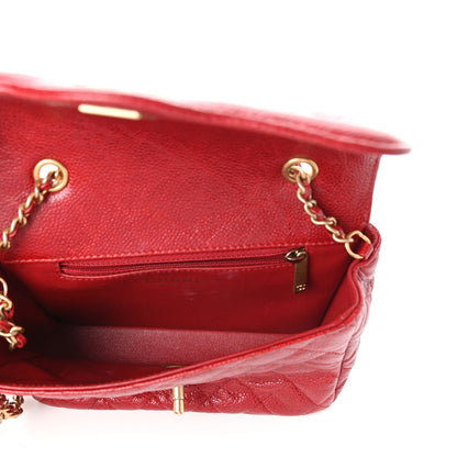 Chanel Caviar Quilted Mini Square Flap Red 5 of 10