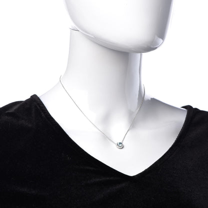 Tiffany Platinum Diamond Aquamarine Soleste Pendant Necklace 2 of 6