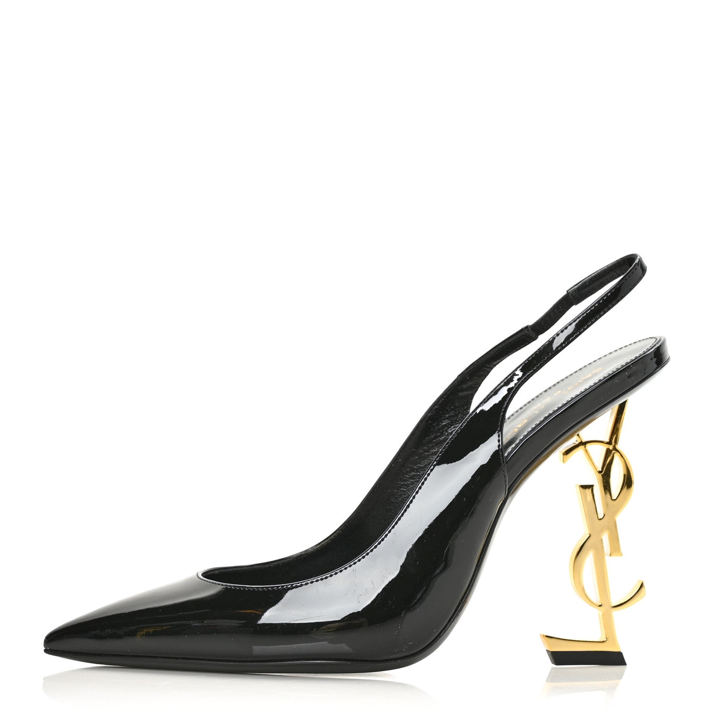 Patent Opyum 110 Slingback Pumps 40 Black Gold