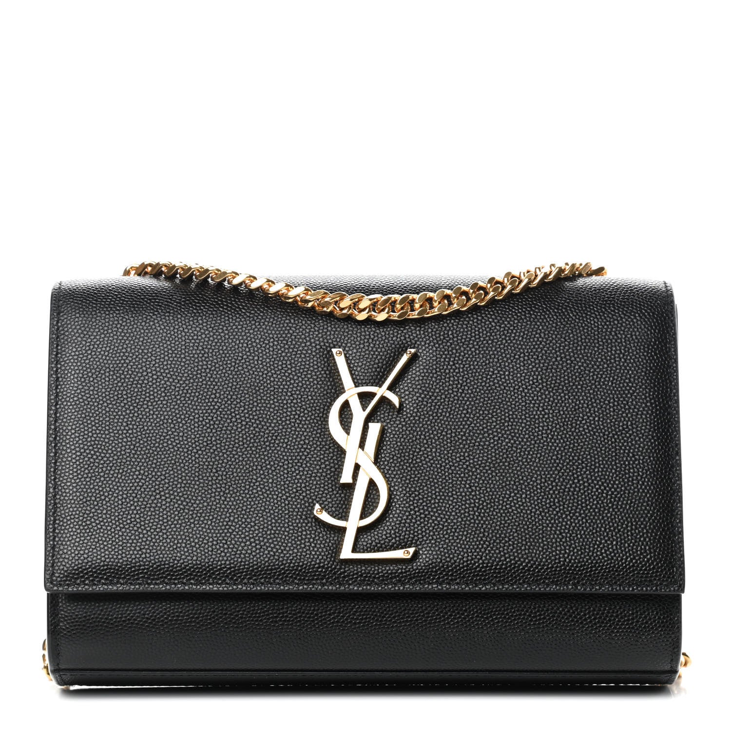 Saint Laurent Grain De Poudre Small Monogram Kate Satchel Black 1 of 10