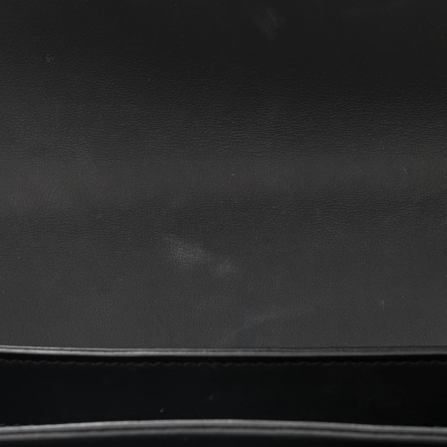 Vitello Century Grace FF Embossed Top Handle Clutch Black