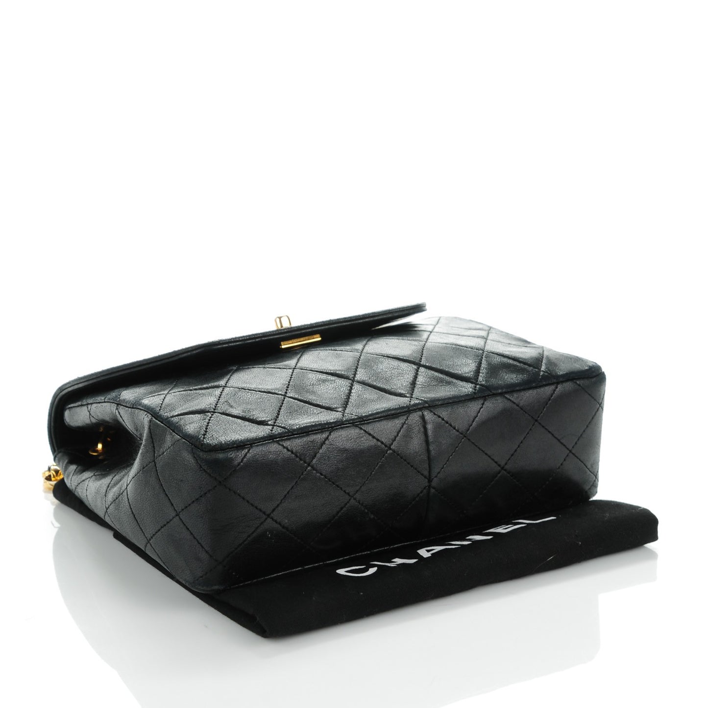 Lambskin Quilted Small Shoulder Bag Black
