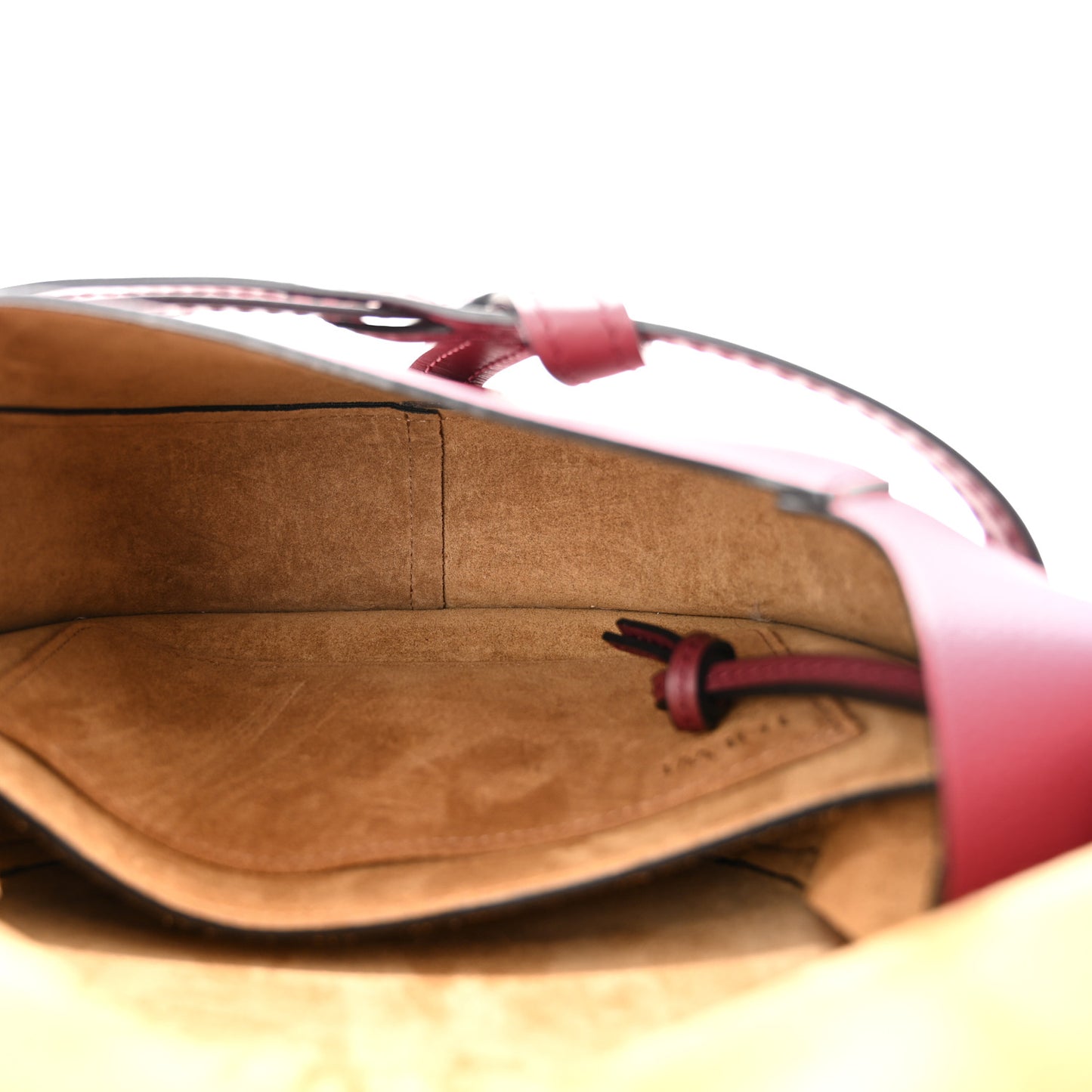 Grained Calfskin Small Gate Crossbody Bag Raspberry Wine