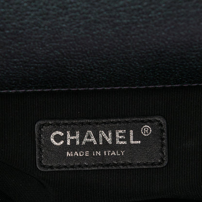 Chanel Iridescent Goatskin Quilted Small Boy Flap Purple 6 of 7