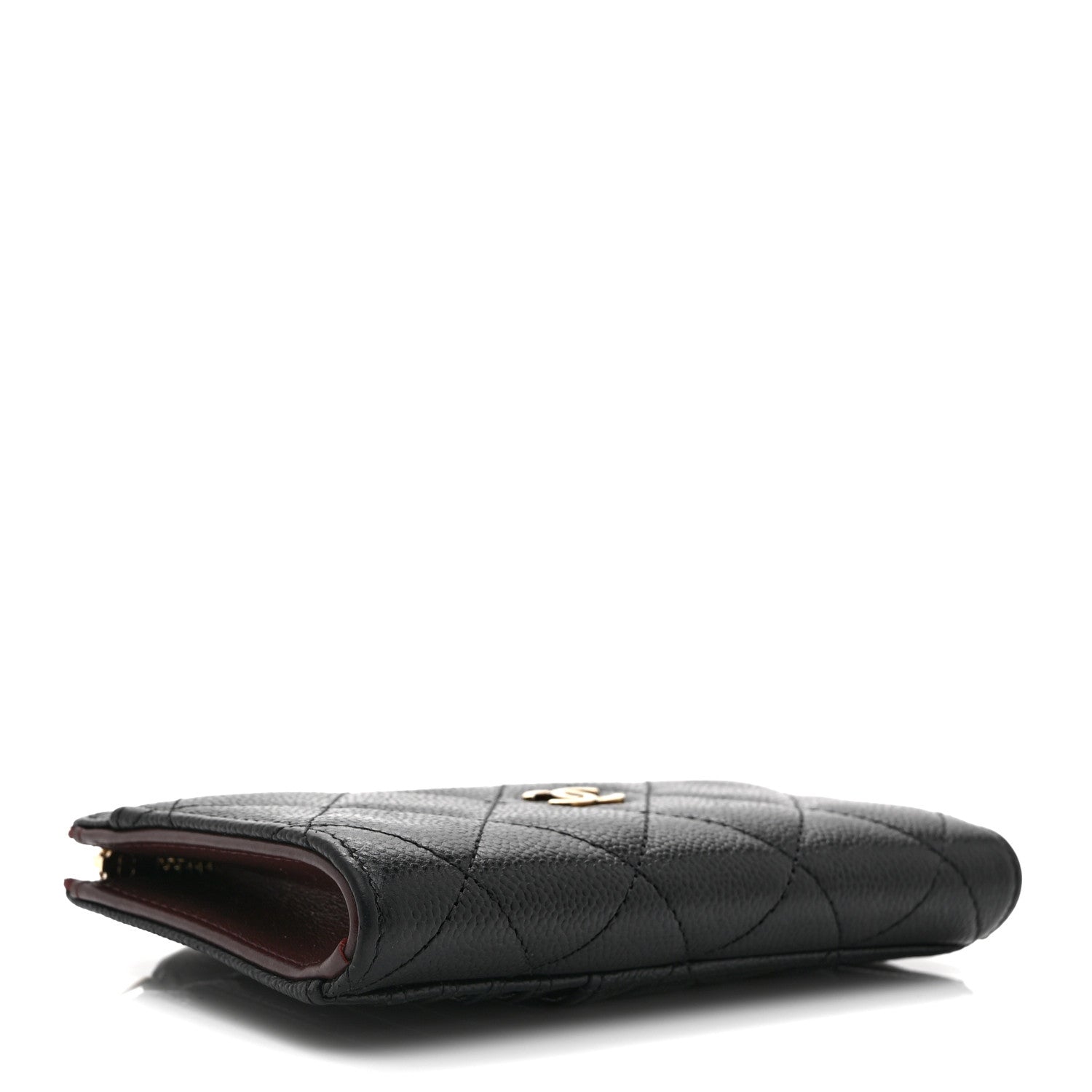 Chanel Caviar Quilted CC Zip Around Card Holder Black 4 of 8