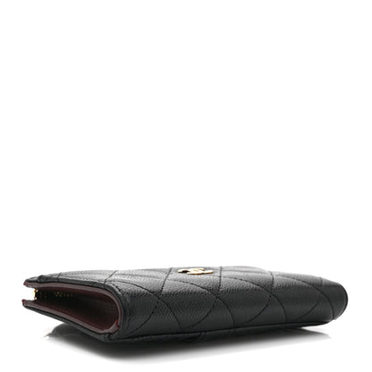 Chanel Caviar Quilted CC Zip Around Card Holder Black 4 of 8