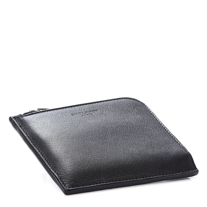 Saint Laurent Calfskin Rider California Zipped Coin Pouch Wallet Black 4 of 8