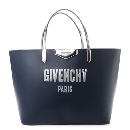 Givenchy Calfskin Large Antigona Tote Night Blue Silver 1 of 11