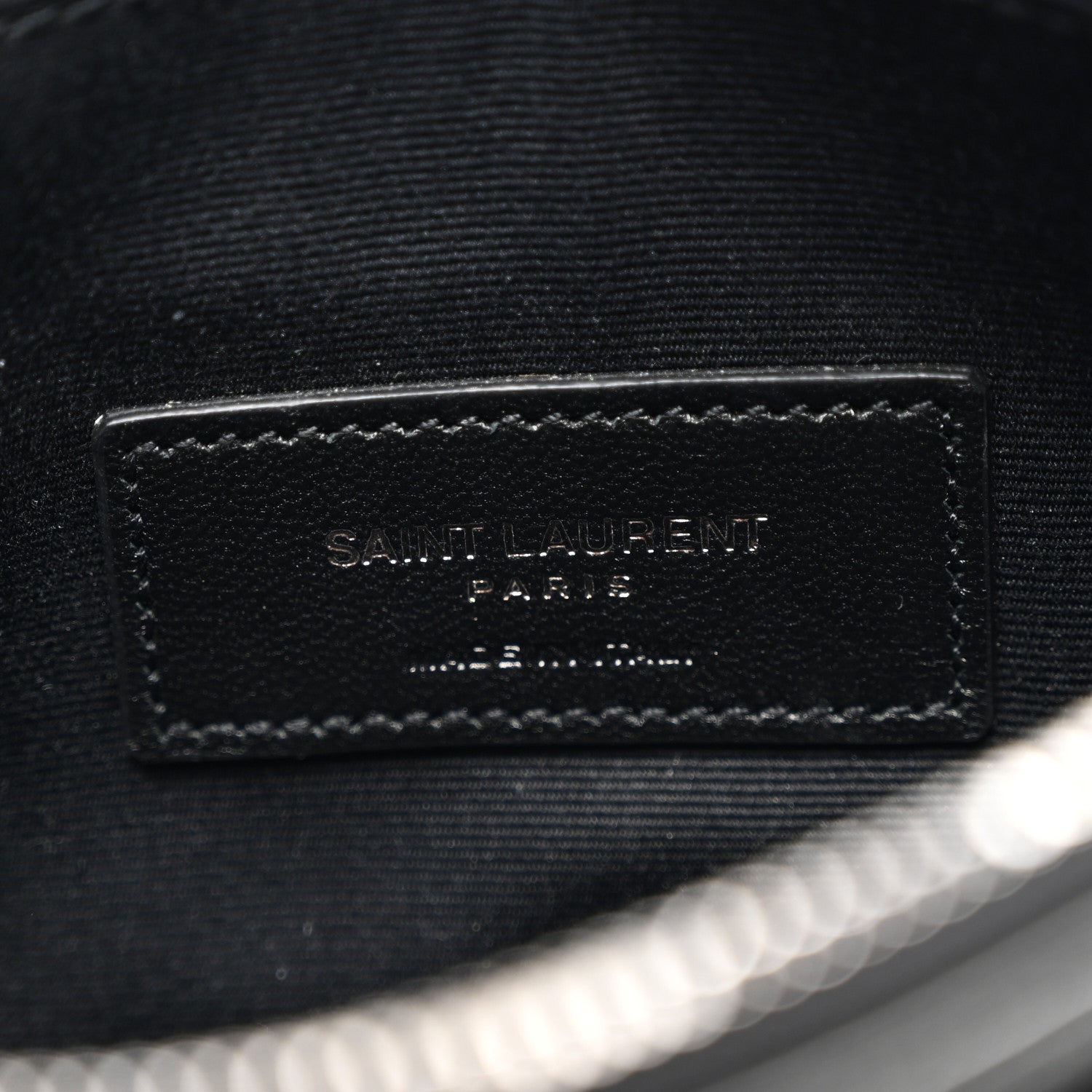 Saint Laurent Crinkled Calfskin Matelasse Monogram Niki Bill Pouch Black 6 of 7