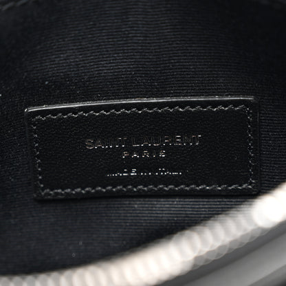 Saint Laurent Crinkled Calfskin Matelasse Monogram Niki Bill Pouch Black 6 of 7