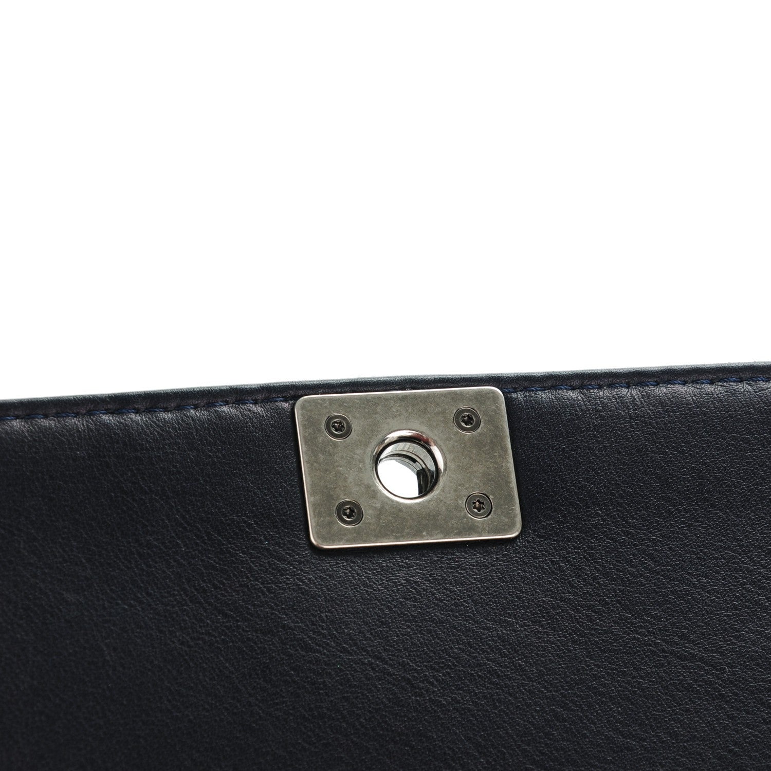 Chanel Patent Small Boy Reverso Flap Navy Blue 6 of 8
