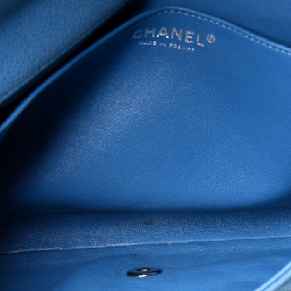 Chanel Iridescent Caviar Quilted Clutch With Chain Flap Blue 5 of 12