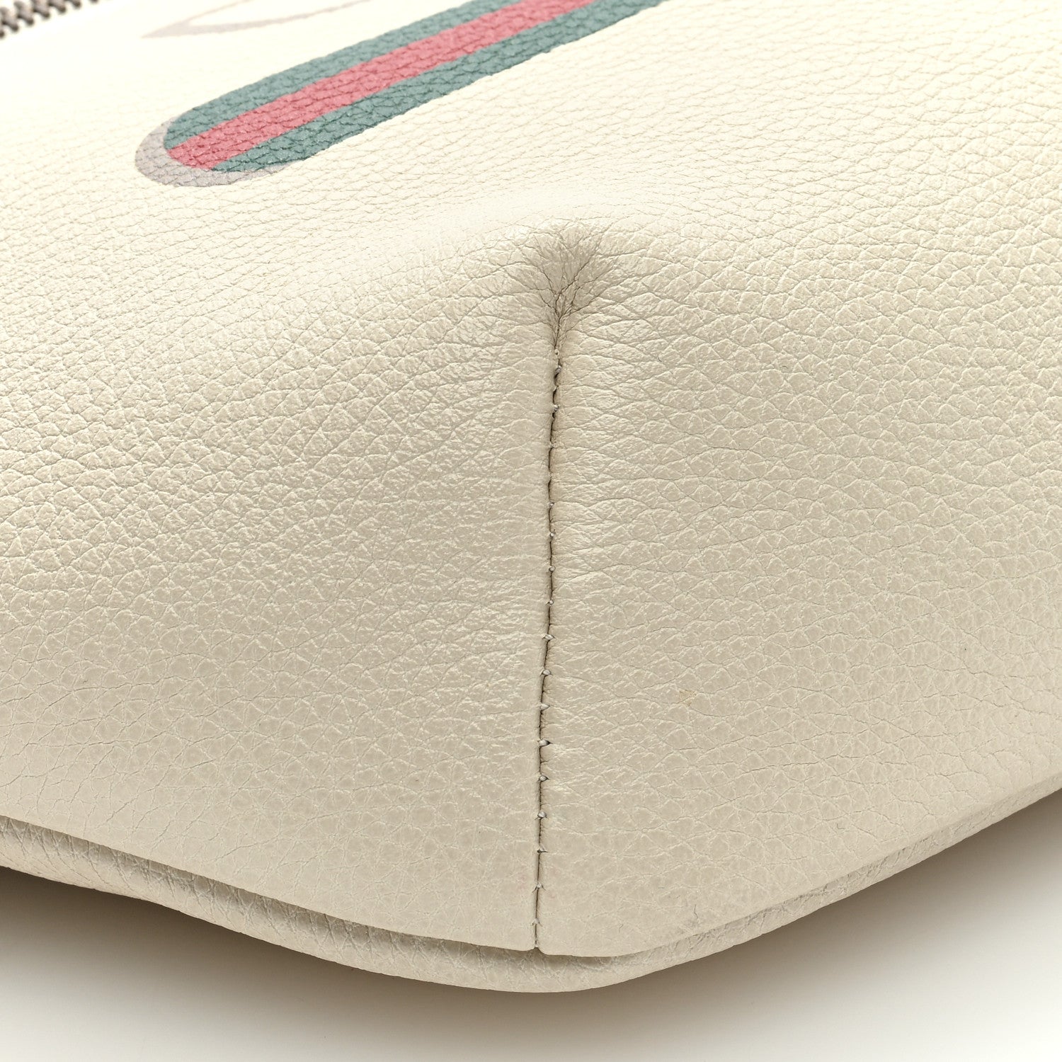 Gucci Grained Calfskin Logo Belt Bag White 8 of 9
