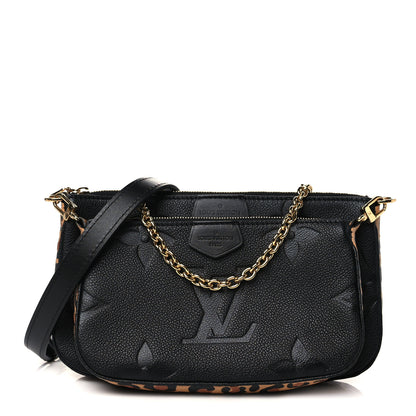 Louis Vuitton Empreinte Monogram Giant Wild At Heart Multi Pochette Accessories Black 1 of 7