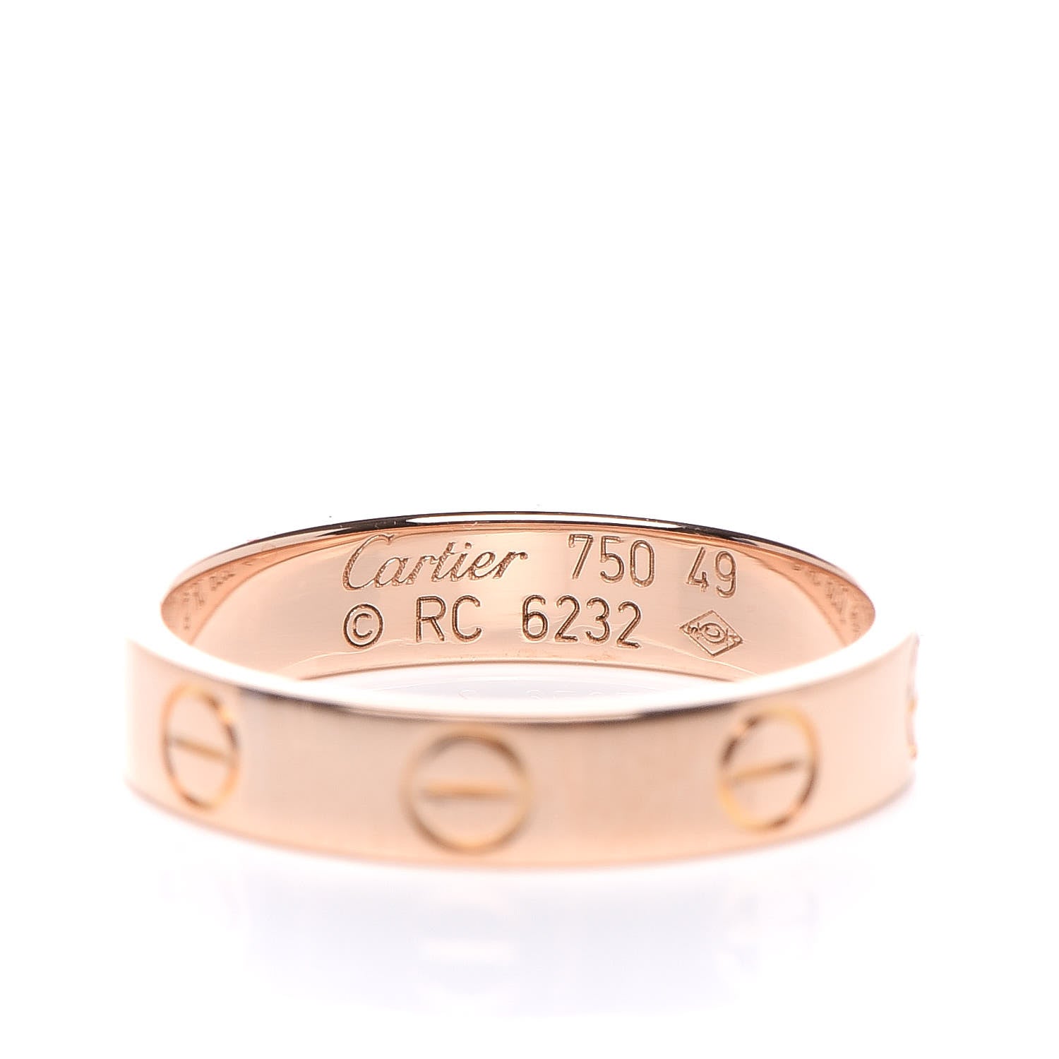 Cartier 18K Pink Gold 3.5mm LOVE Wedding Band Ring 49 4.75 4 of 4