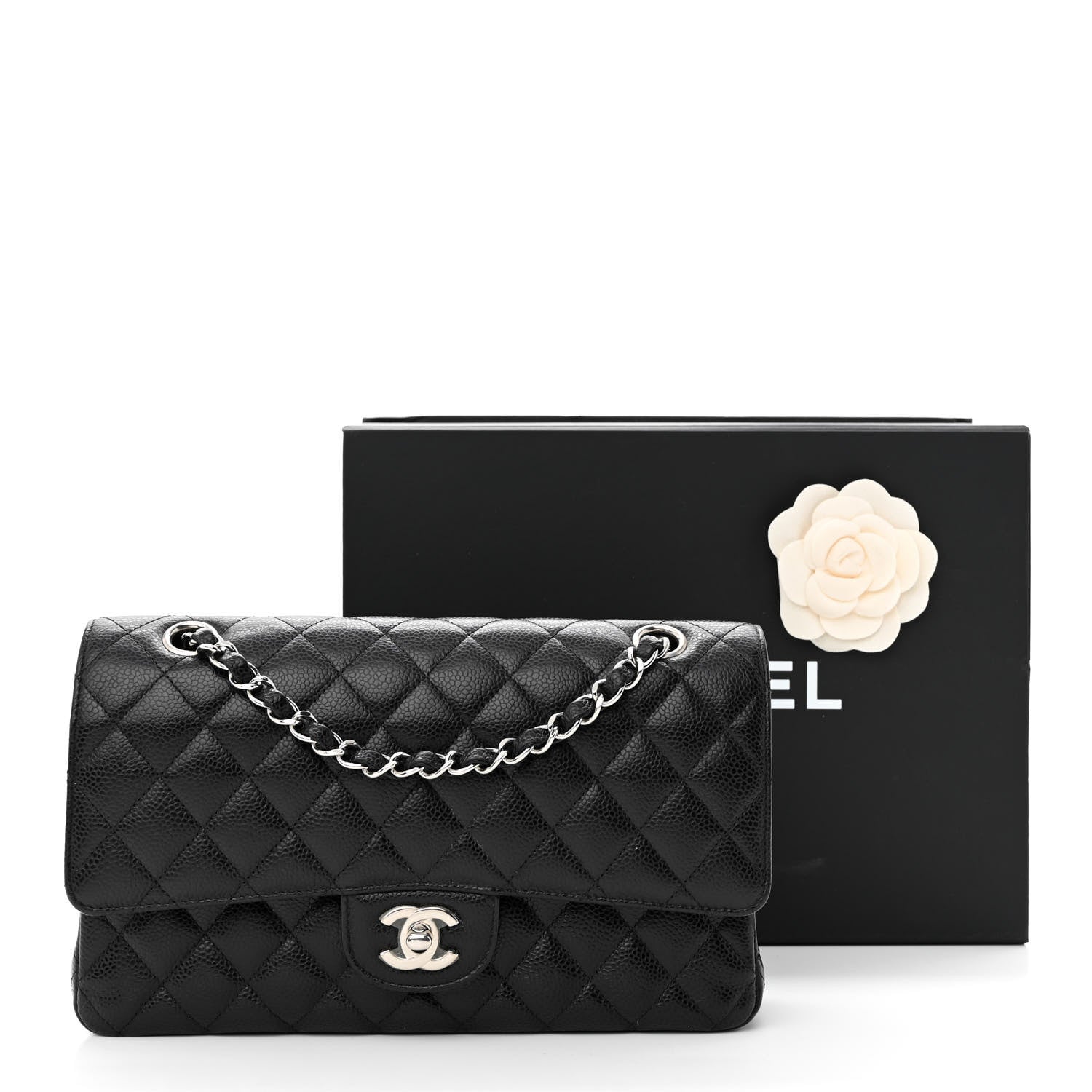 Chanel Caviar Quilted Medium Double Flap Black 11 of 11