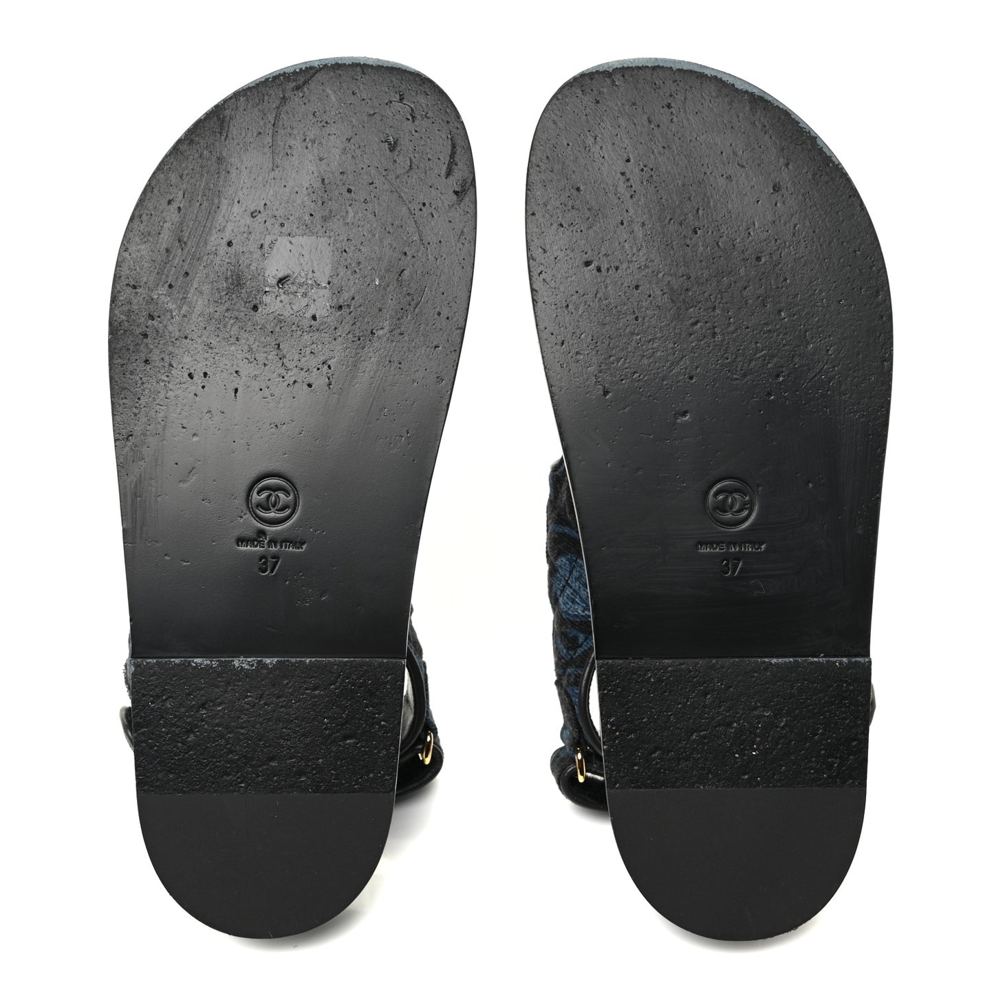 Denim Velcro Dad Sandals 37 Dark Grey Blue Black
