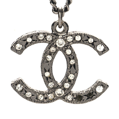 Chanel Crystal Timeless CC Necklace Ruthenium 5 of 5
