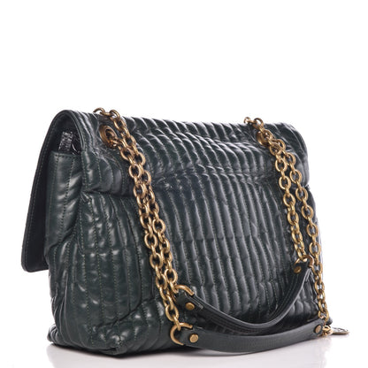 Lanvin Calfskin Quilted Large Happy Shoulder Bag Forest 4 of 9