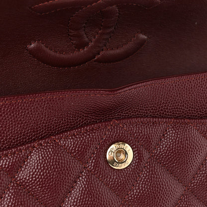 Chanel Caviar Quilted Small Double Flap Burgundy 11 of 13