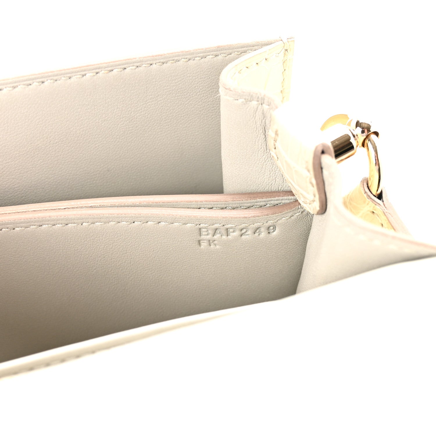 Hermes Matte Alligator Mini Sac Roulis Beton 7 of 11