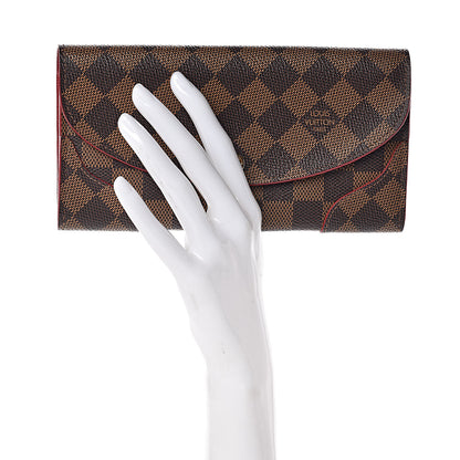 Louis Vuitton Damier Ebene Caissa Wallet Cherry 2 of 6