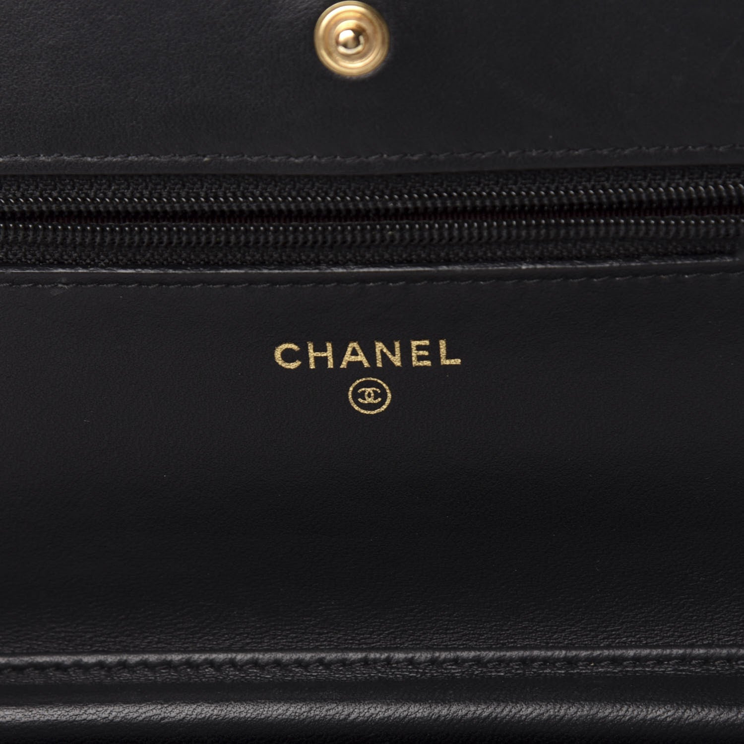 Chanel Lambskin Quilted Wallet On Chain WOC Black 8 of 11