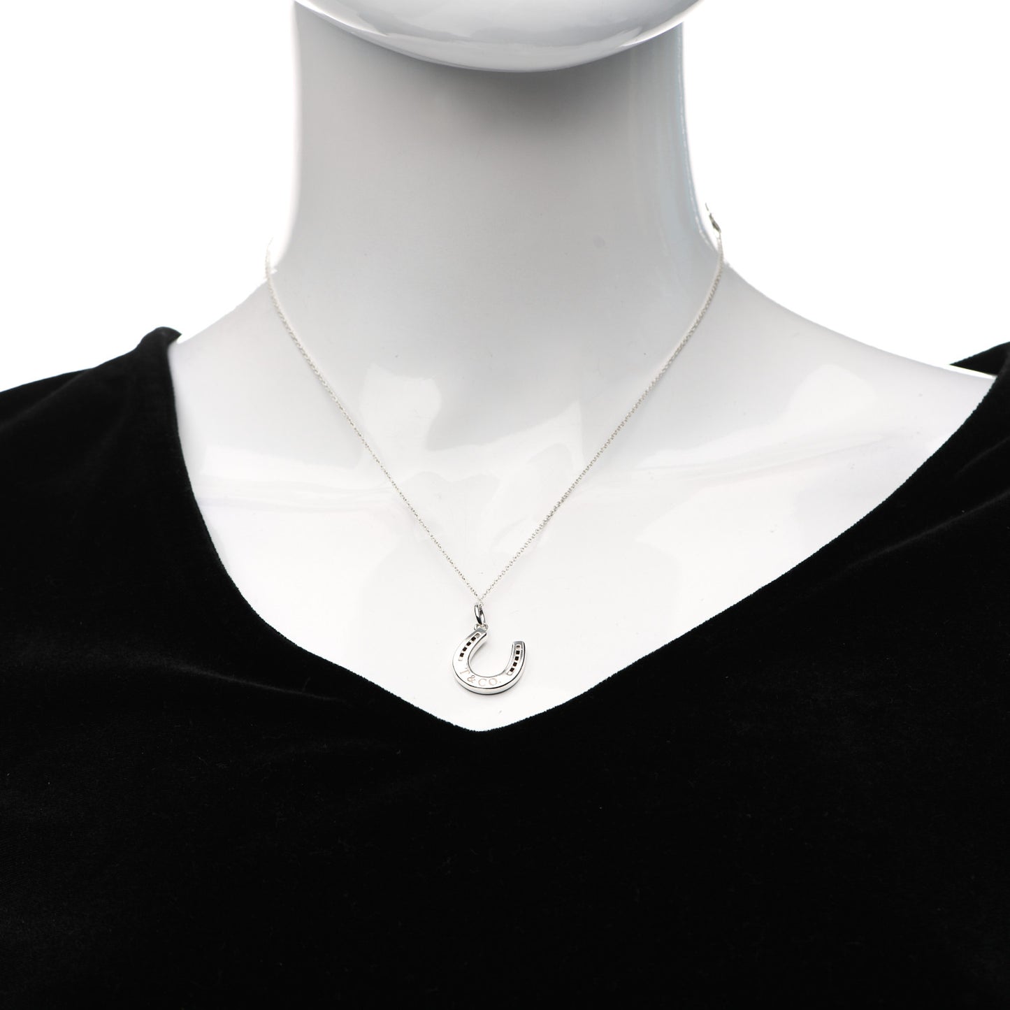 Sterling Silver Horseshoe Pendant Necklace