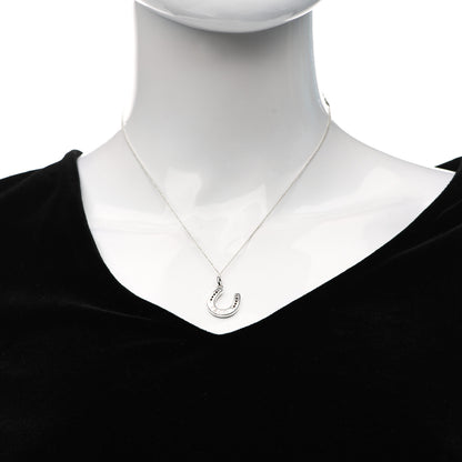 Tiffany Sterling Silver Horseshoe Pendant Necklace 2 of 5